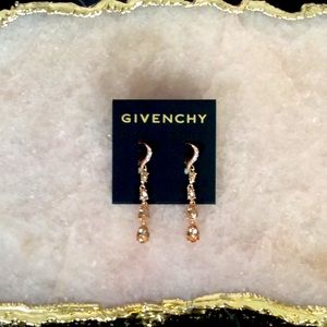 Givenchy Rose Gold Pear Drop Earrings